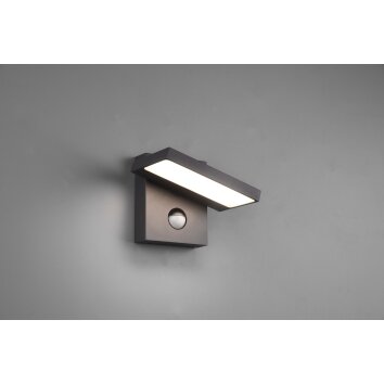 Trio Horton Applique da esterno LED Antracite, 1-Luce, Sensori di movimento