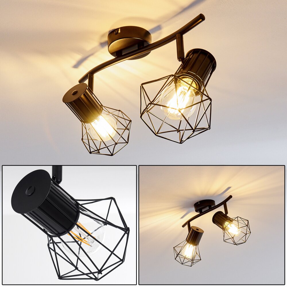 Bardhaman Plafoniera Nero, 2-Luci main product photo