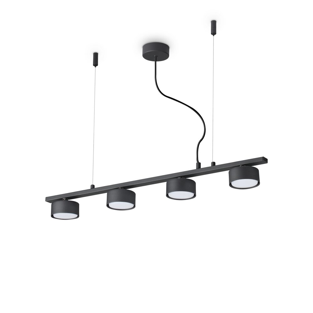 Ideallux MINOR Lampada a Sospensione Nero, 4-Luci main product photo