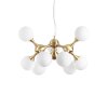 Ideallux NODI Lampada a Sospensione Ottone, 9-Luci