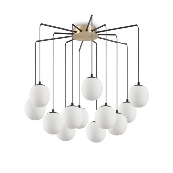 Ideallux RHAPSODY Lampada a Sospensione Ottone, Nero, 12-Luci