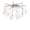 Ideallux RHAPSODY Lampada a Sospensione Ottone, Nero, 16-Luci