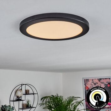 Canditas Plafoniera LED Nero, 1-Luce