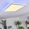 Mota Plafoniera LED Bianco, 1-Luce, Telecomando, Cambia colore