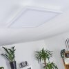 Mota Plafoniera LED Bianco, 1-Luce, Telecomando, Cambia colore