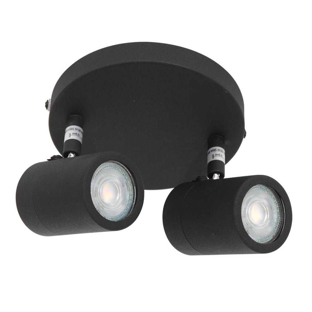 Steinhauer Upround Plafoniera LED Nero, 2-Luci