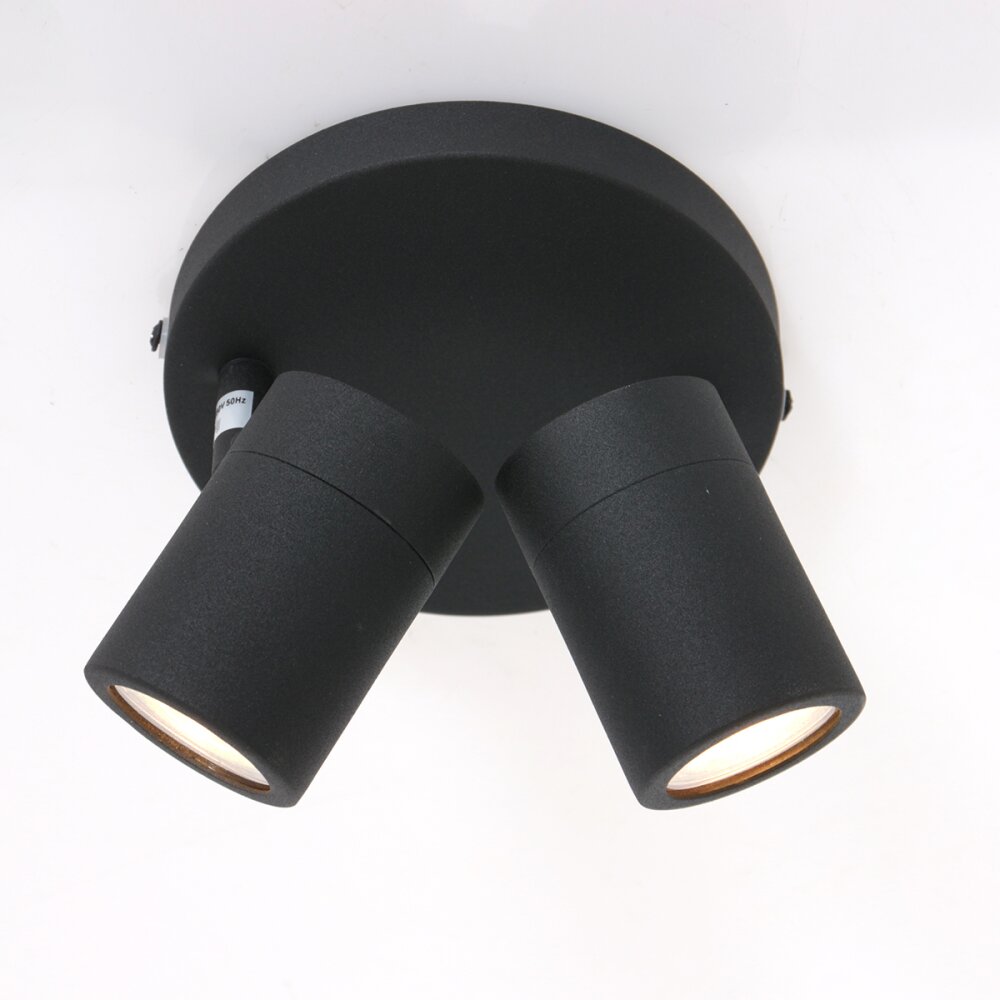 Steinhauer Upround Plafoniera LED Nero, 2-Luci