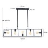 Steinhauer Racky Lampada a Sospensione Nero, 5-Luci