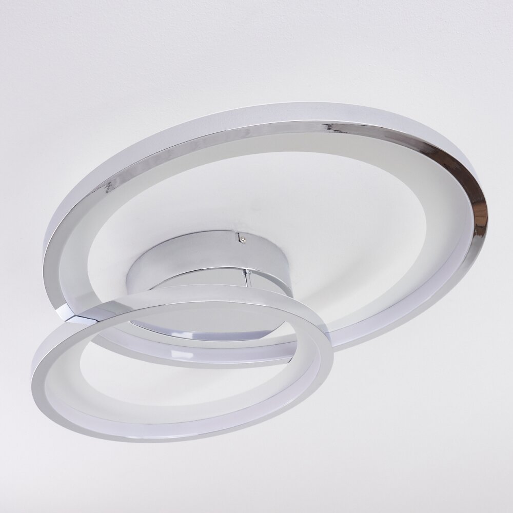 Baiyin Plafoniera LED Cromo, 1-Luce