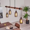 Hunouri Lampadario a sospensione Legno scuro, Nero, 4-Luci