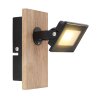 Globo JOYA Applique LED Legno chiaro, Nero, 1-Luce