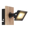 Globo JOYA Applique LED Legno chiaro, Nero, 1-Luce