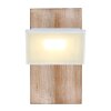 Globo JOYA Applique LED Legno chiaro, Bianco, 1-Luce