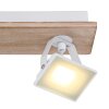 Globo JOYA Plafoniera LED Legno chiaro, Bianco, 2-Luci