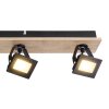 Globo JOYA Plafoniera LED Legno chiaro, Nero, 4-Luci