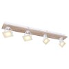 Globo JOYA Plafoniera LED Legno chiaro, Bianco, 4-Luci