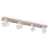 Globo JOYA Plafoniera LED Legno chiaro, Bianco, 4-Luci