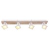 Globo JOYA Plafoniera LED Legno chiaro, Bianco, 4-Luci