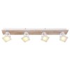 Globo JOYA Plafoniera LED Legno chiaro, Bianco, 4-Luci