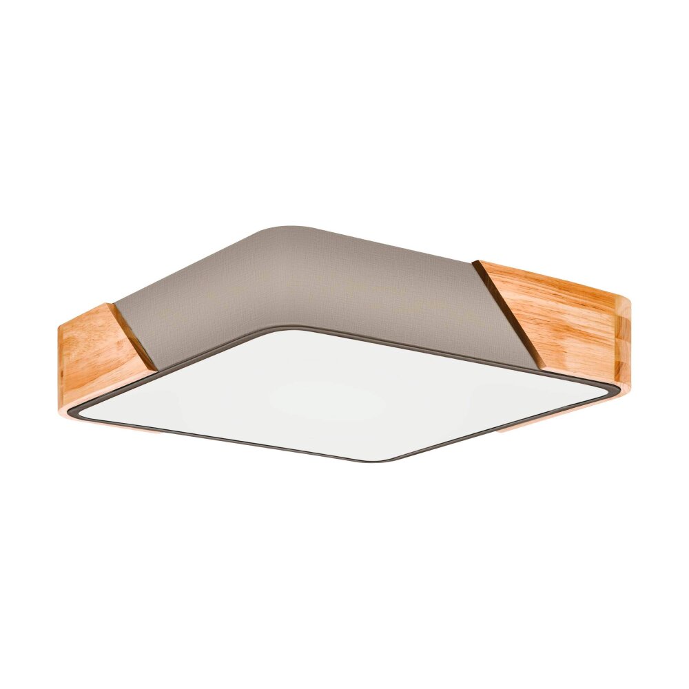 Eglo GRIMALDINO Plafoniera Legno chiaro, Grigio talpa, 2-Luci main product photo