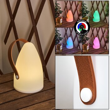 Guari Lampada da tavolo LED Marrone, Bianco, 1-Luce, Cambia colore