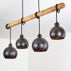 Imana Lampada a Sospensione Legno chiaro, Nero, 4-Luci