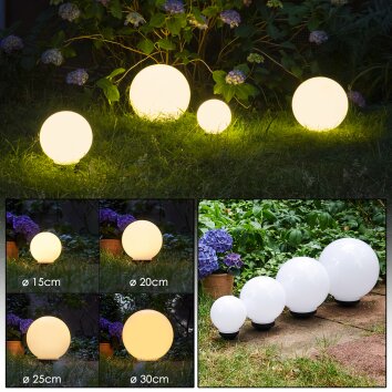 Campinas Lampada a sfera LED Nero, Bianco, 1-Luce