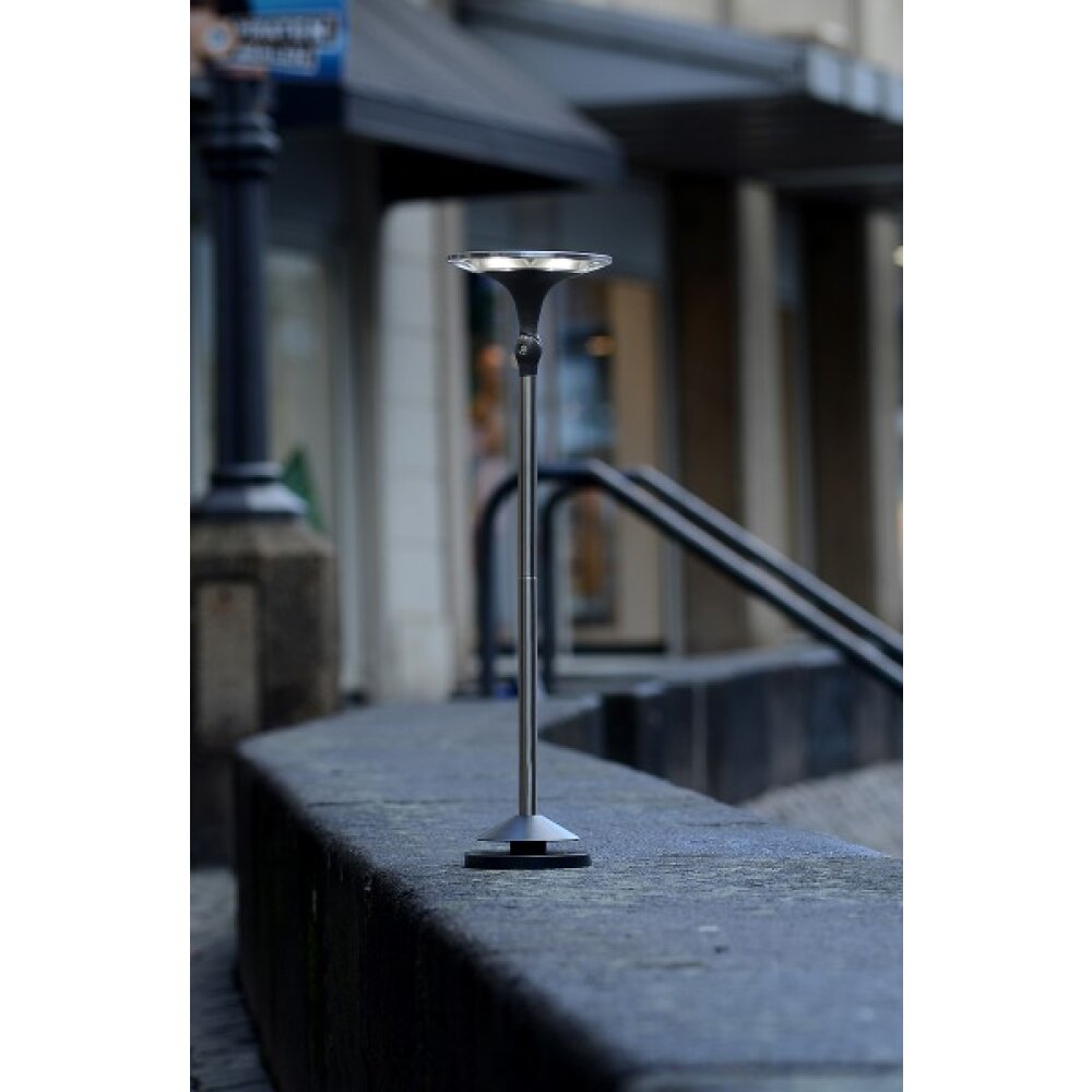 Lutec sun connec Solar KIWA Illuminazione viale LED Cromo, Nero, 6-Luci main product photo