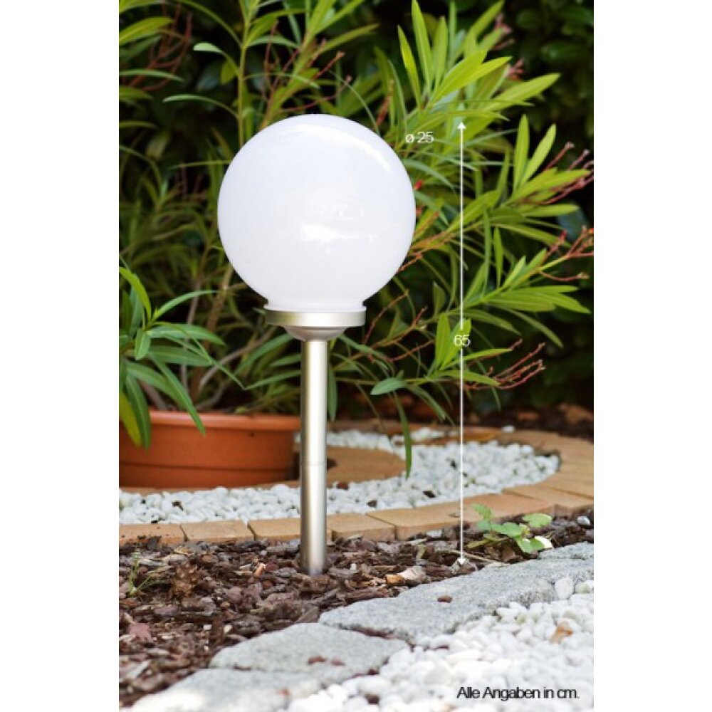 Globo SOLAR Lampada solare da giardino LED Bianco, 1-Luce