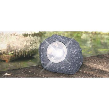 Globo SOLAR AL Lampada solare LED Grigio, 1-Luce