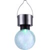 Globo Lampada solare da giardino LED Acciaio inox, 1-Luce, Cambia colore