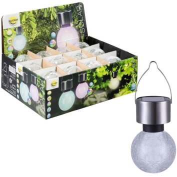 Globo Lampada solare da giardino LED Acciaio inox, 1-Luce, Cambia colore