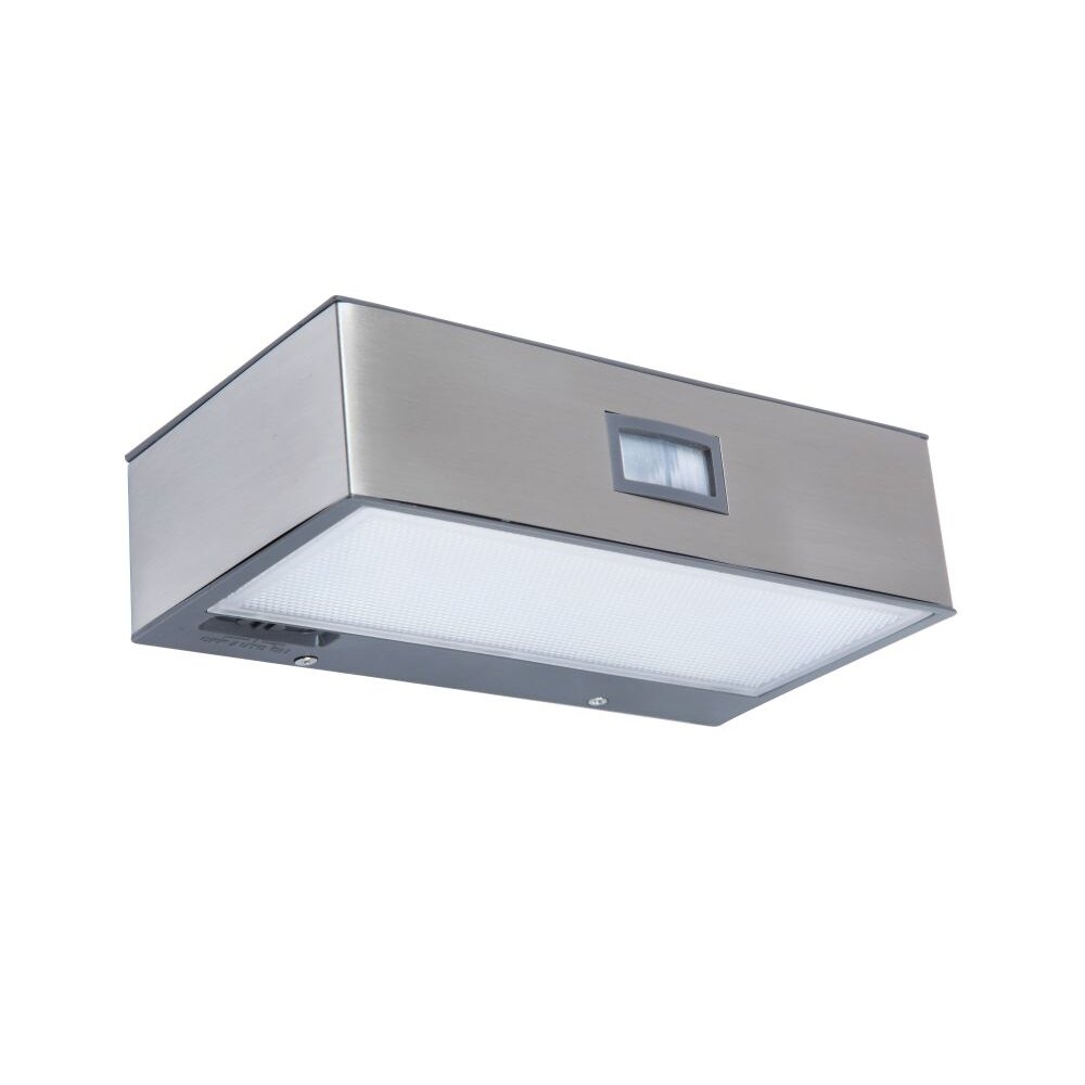 Lutec BRICK Applique LED Acciaio inox, 1-Luce, Sensori di movimento main product photo