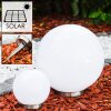 Set di lampade solari a sfera LED Acciaio inox, 2-Luci