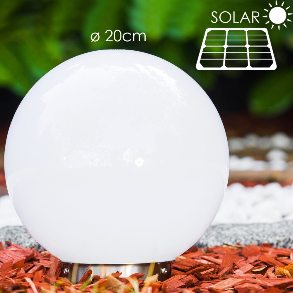 Solar Lampada a sfera LED Acciaio inox, 2-Luci main product photo