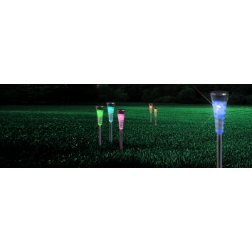 Globo VENTA Set di 5 lampade da percorso LED Chiaro, 1-Luce, Cambia colore