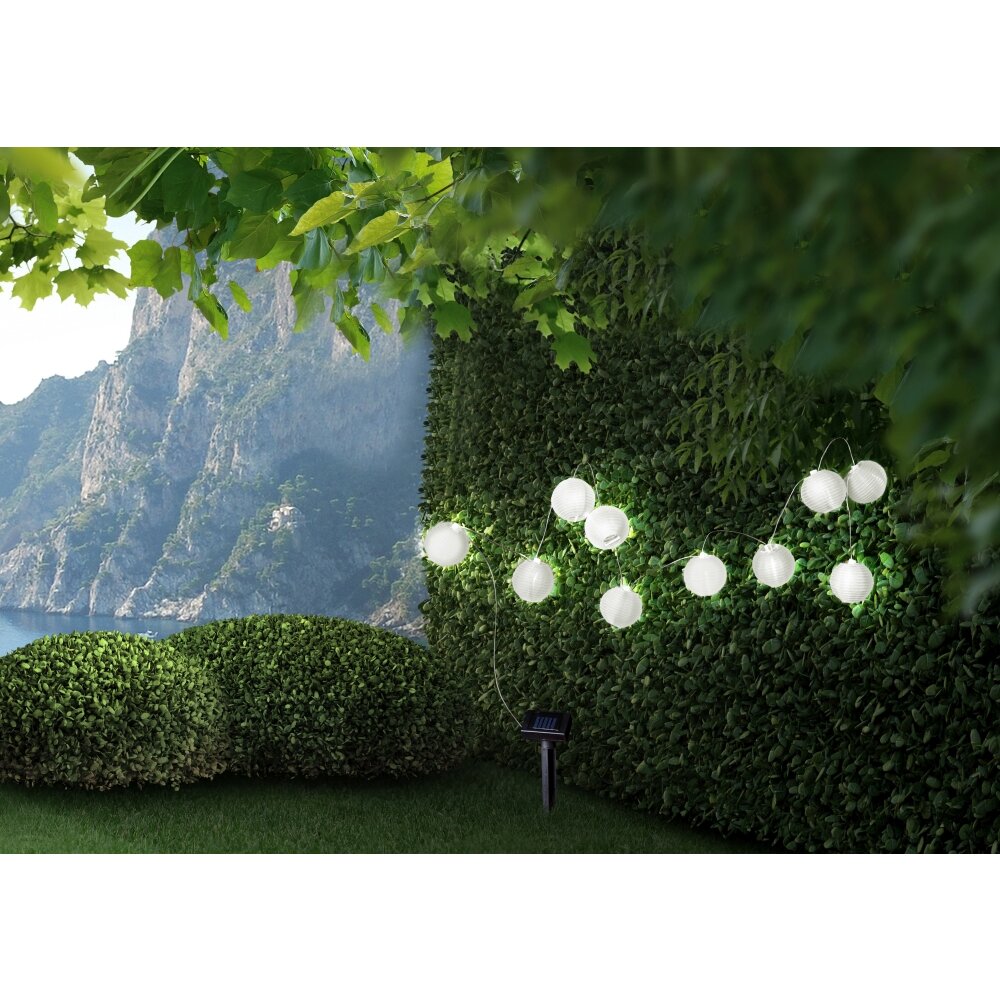 Globo PRIOB Catena luminosa solare LED Bianco, 10-Luci main product photo