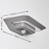 Lampada solare Camden LED Grigio, 1-Luce, Sensori di movimento