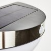 Basra Lampada solare LED Cromo, 1-Luce, Sensori di movimento