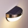Basra Lampada solare LED Cromo, 1-Luce, Sensori di movimento