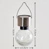 Lampada solare Falco LED Acciaio inox, 1-Luce, Cambia colore