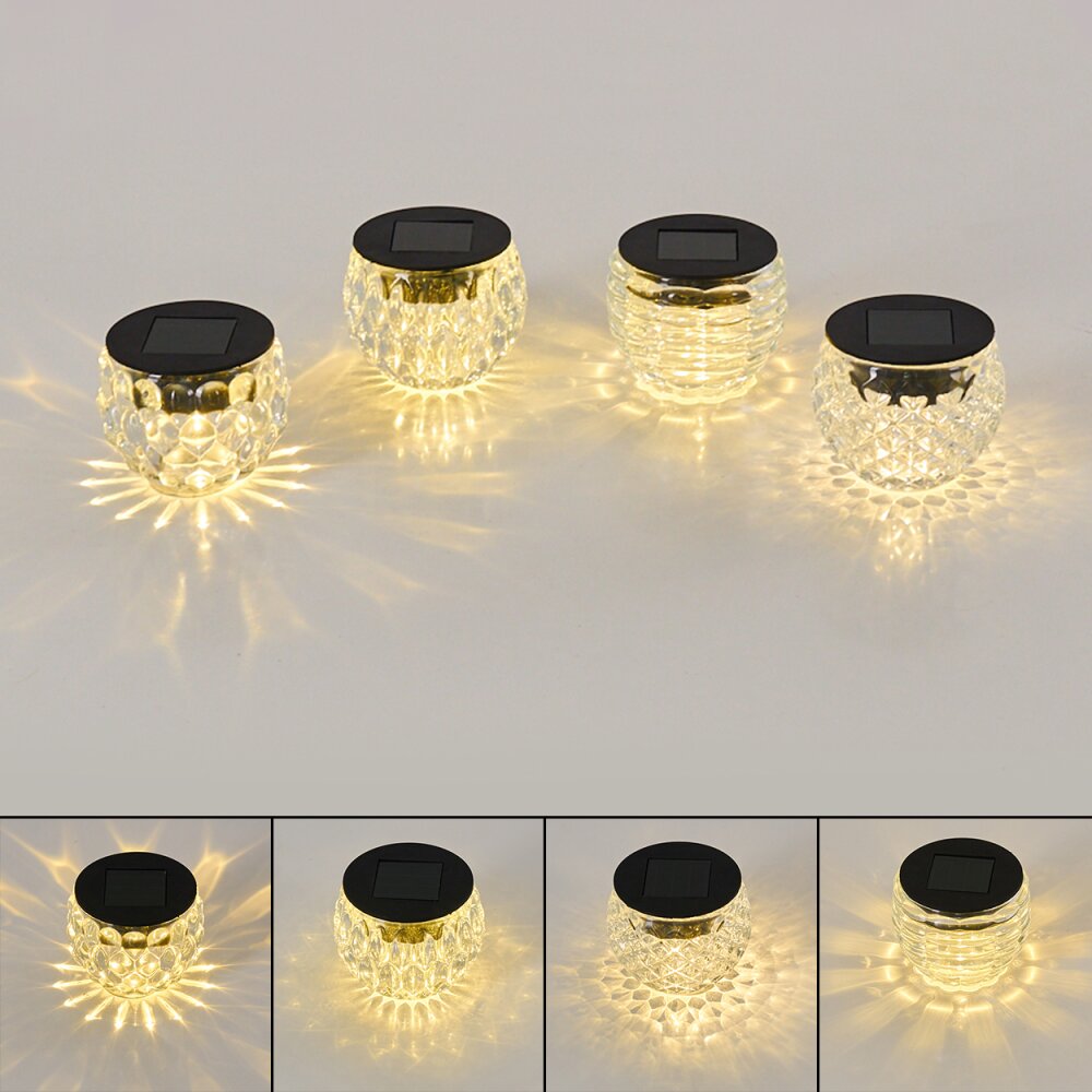 Benson Set di lampade solari 24 pezzi LED Nero, 1-Luce