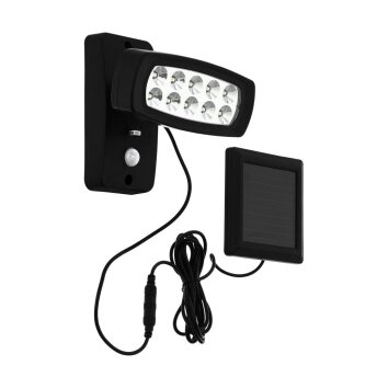 EGLO PALIZZI Applique LED Nero, 1-Luce, Sensori di movimento