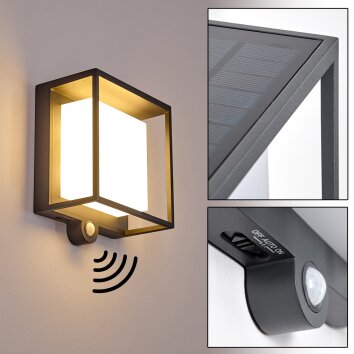 Lansing Applique da esterno LED Antracite, 1-Luce, Sensori di movimento