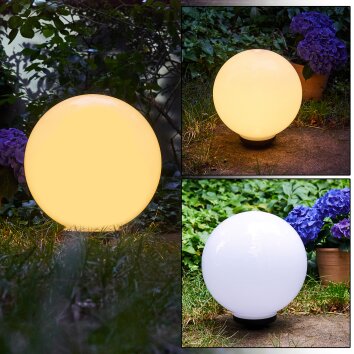 Campinas Lampada a sfera LED Nero, Bianco, 1-Luce