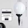 Campinas Lampada a sfera LED Nero, Bianco, 1-Luce