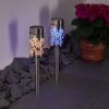 Gorizia Lampada solare LED Acciaio inox, 2-Luci, Cambia colore