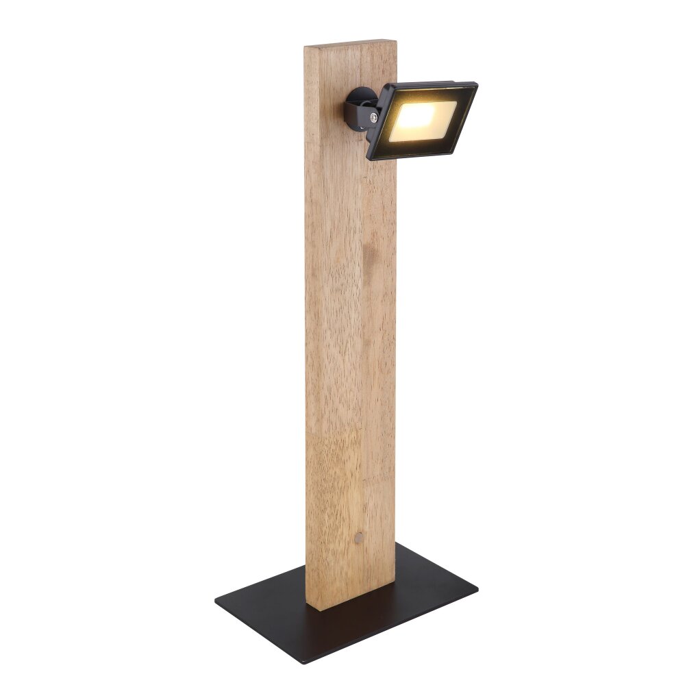 Globo JOYA Lampada da tavolo LED Legno chiaro, Nero, 1-Luce main product photo