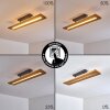 Adak Plafoniera LED Grigio, 1-Luce