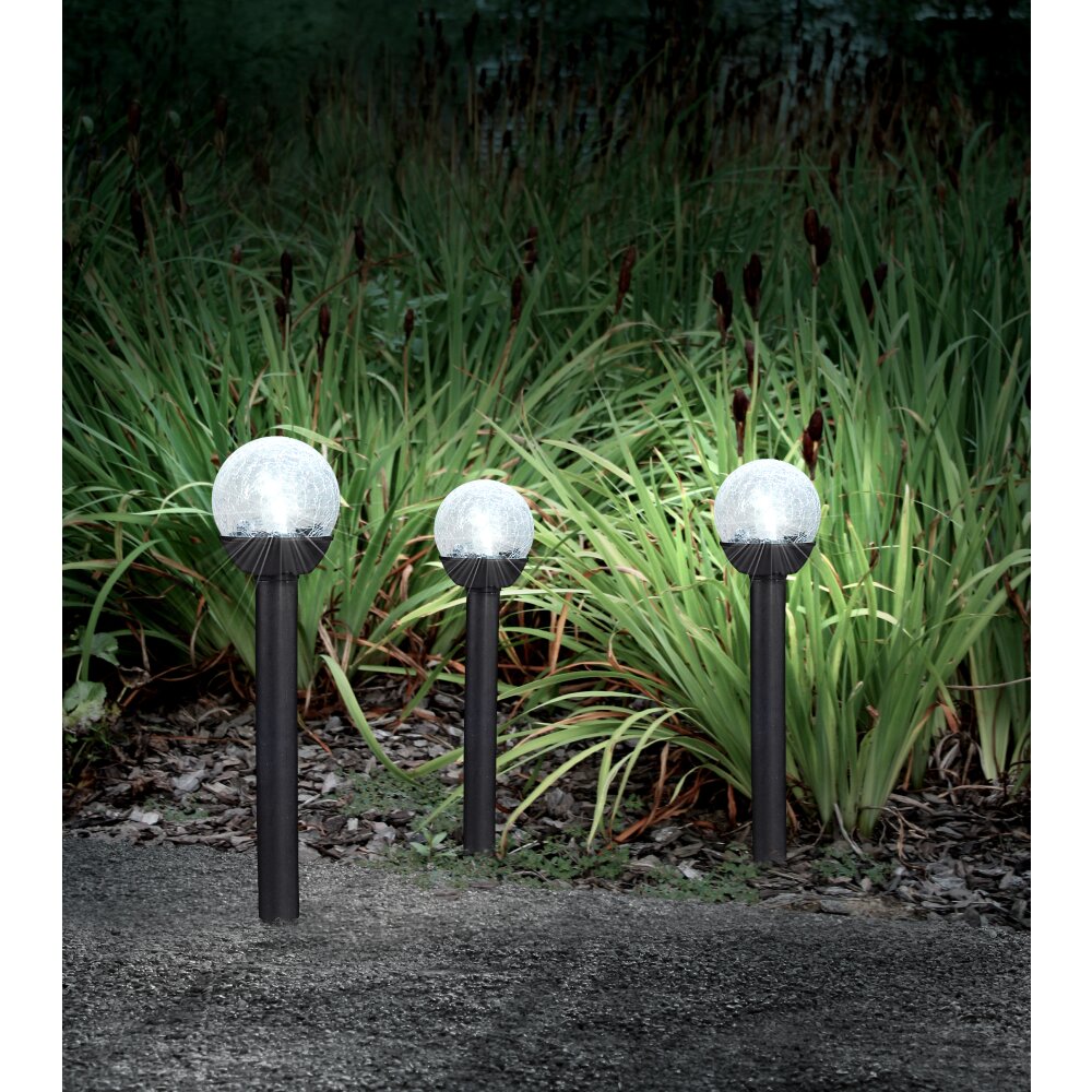 Globo Set di 3 lampade solari LED Nero, 1-Luce main product photo